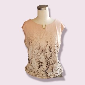 Calvin Klein Women’s Salmon Snakeskin Top
